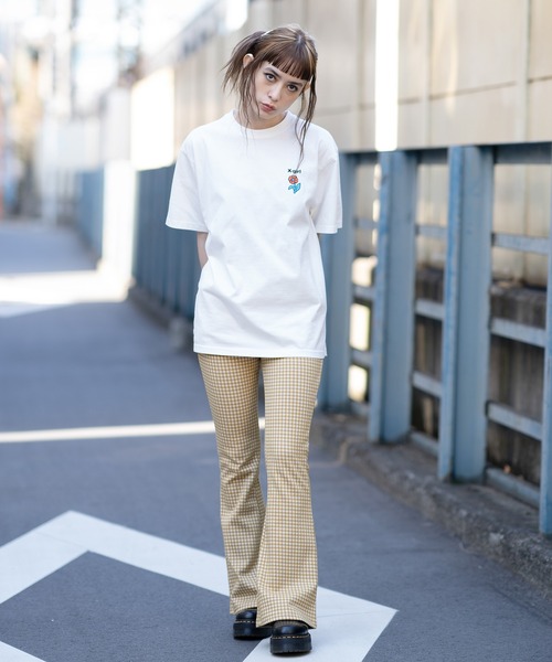 X-girl(エックスガール)の「MUSHROOM S/S TEE/マッシュルームプリント Tシャツ/半袖(Tシャツ/カットソー・レディース・ライトグリーン/ホワイト/チャコール・XL/M/S/L)」の4枚目の写真