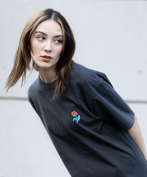 X-girl(エックスガール)の「MUSHROOM S/S TEE/マッシュルームプリント Tシャツ/半袖(Tシャツ/カットソー・レディース・ライトグリーン/ホワイト/チャコール・XL/M/S/L)」の6枚目の写真