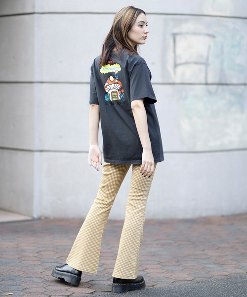 X-girl(エックスガール)の「MUSHROOM S/S TEE/マッシュルームプリント Tシャツ/半袖(Tシャツ/カットソー・レディース・ライトグリーン/ホワイト/チャコール・XL/M/S/L)」の7枚目の写真