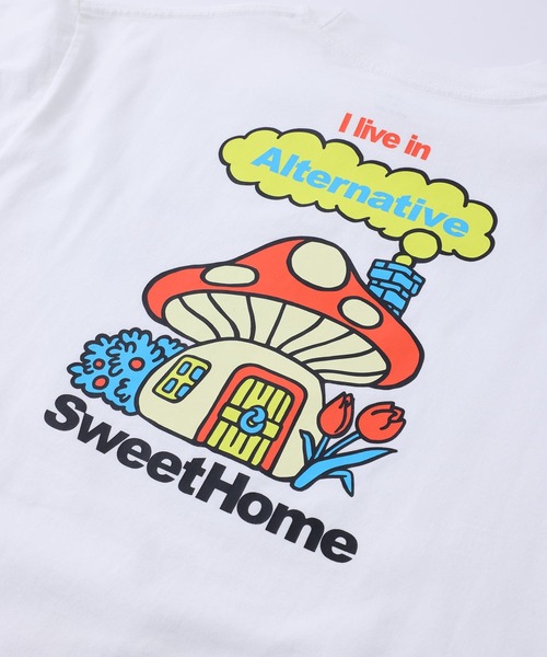 X-girl(エックスガール)の「MUSHROOM S/S TEE/マッシュルームプリント Tシャツ/半袖(Tシャツ/カットソー・レディース・ライトグリーン/ホワイト/チャコール・XL/M/S/L)」の14枚目の写真