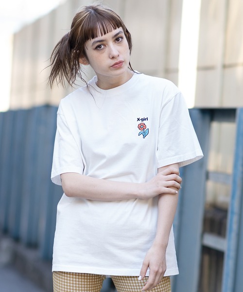 X-girl(エックスガール)の「MUSHROOM S/S TEE/マッシュルームプリント Tシャツ/半袖(Tシャツ/カットソー・レディース・ライトグリーン/ホワイト/チャコール・XL/M/S/L)」の16枚目の写真