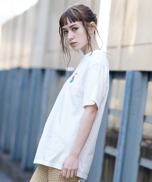 X-girl(エックスガール)の「MUSHROOM S/S TEE/マッシュルームプリント Tシャツ/半袖(Tシャツ/カットソー・レディース・ライトグリーン/ホワイト/チャコール・XL/M/S/L)」の17枚目の写真