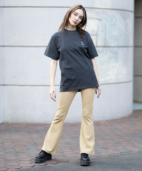 X-girl(エックスガール)の「MUSHROOM S/S TEE/マッシュルームプリント Tシャツ/半袖(Tシャツ/カットソー・レディース・ライトグリーン/ホワイト/チャコール・XL/M/S/L)」の18枚目の写真