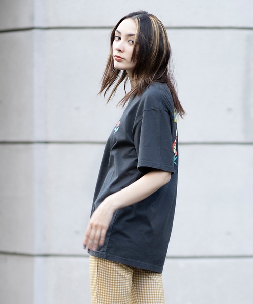 X-girl(エックスガール)の「MUSHROOM S/S TEE/マッシュルームプリント Tシャツ/半袖(Tシャツ/カットソー・レディース・ライトグリーン/ホワイト/チャコール・XL/M/S/L)」の19枚目の写真