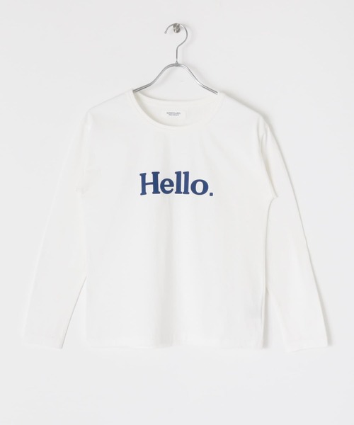 URBAN RESEARCH Sonny Label（アーバンリサーチサニーレーベル）の「フロッキープリントMIXカラーロンTシャツ（Tシャツ/カットソー・レディース・オフホワイト/ライトグリーン/ライトオレンジ系・FREE）」の21枚目の写真