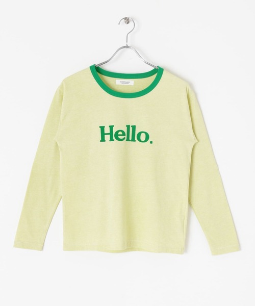 URBAN RESEARCH Sonny Label（アーバンリサーチサニーレーベル）の「フロッキープリントMIXカラーロンTシャツ（Tシャツ/カットソー・レディース・オフホワイト/ライトグリーン/ライトオレンジ系・FREE）」の22枚目の写真