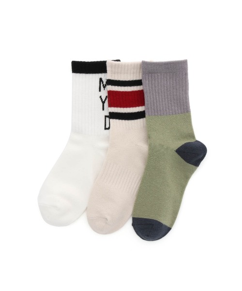 MAKE YOUR DAY（メイクユアデイ）の「MYDソックスセット（ソックス/靴下・キッズ・ライム/ブルー/ピンク/レッド/シルバーグレー/ラベンダー/オフホワイト/グリーン/モカ/ネイビー/パープル・24/15 /18/21）」の11枚目の写真