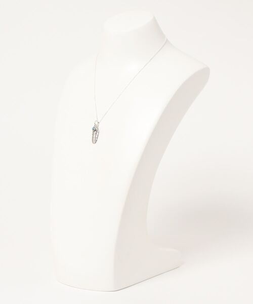 con affetto(original)（コン アフェット）の「シルバー925ターコイズフェザーネックレス（ネックレス・メンズ・シルバー・40cm/45cm/50cm）」の3枚目の写真