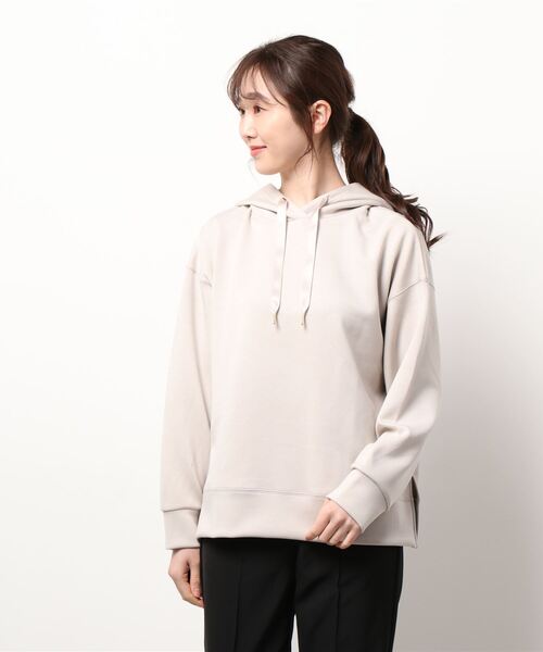 Te chichi TERRASSE（テチチテラス）の「ダンボールニットパーカー（パーカー・レディース・オフホワイト/サックスブルー/ベージュ・ﾌﾘ-）」の3枚目の写真