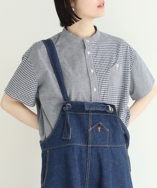 latelier du savon エプロンパッチワークブラウス latelier du savon