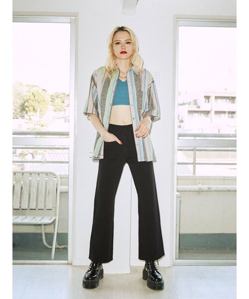 jouetie（ジュエティ）の「ジャガードニットフレアパンツ（その他パンツ・レディース・ブラック/ブルー/グリーン・MEDIUM）」の12枚目の写真