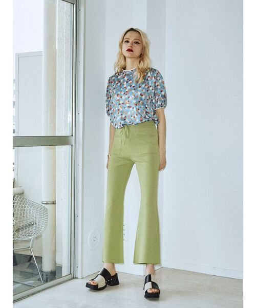 jouetie（ジュエティ）の「ジャガードニットフレアパンツ（その他パンツ・レディース・ブラック/ブルー/グリーン・MEDIUM）」の15枚目の写真