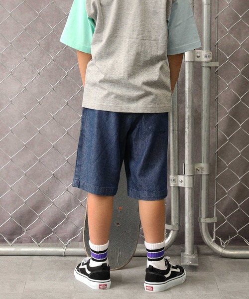 MPS(エムピーエス)の「【接触冷感】【MPS】デニムショートパンツ(デニムパンツ・キッズ・ブルー/ライトインディゴブルー/ダークインディゴブルー/ブラック・105/120/130/140/150)」の16枚目の写真