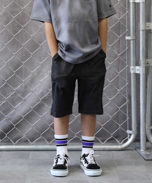 MPS(エムピーエス)の「【接触冷感】【MPS】デニムショートパンツ(デニムパンツ・キッズ・ブルー/ライトインディゴブルー/ダークインディゴブルー/ブラック・105/120/130/140/150)」の7枚目の写真