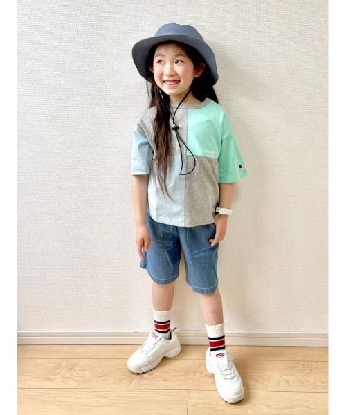 MPS(エムピーエス)の「【接触冷感】【MPS】デニムショートパンツ(デニムパンツ・キッズ・ブルー/ライトインディゴブルー/ダークインディゴブルー/ブラック・105/120/130/140/150)」の14枚目の写真