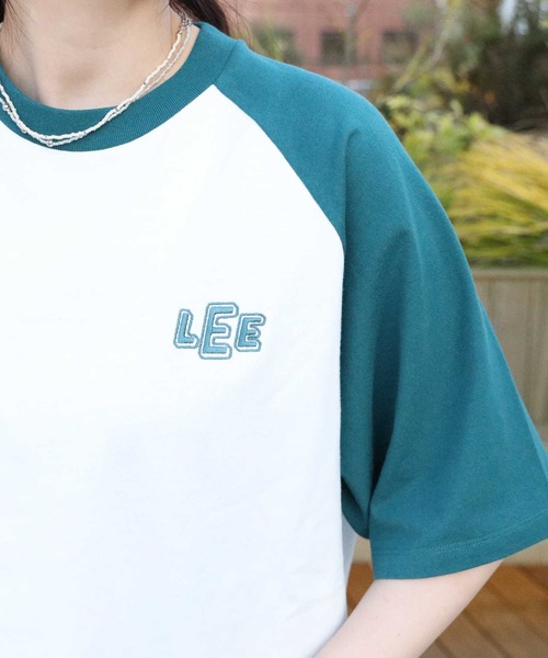 W&LT ラグランスリーブ Tシャツ グリーン W< ラグランスリーブ Tシャツ グリーン