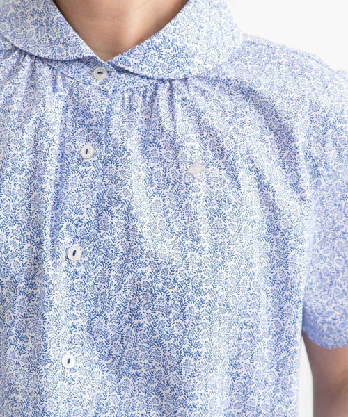 POU DOU DOU(プードゥドゥ)の「丸襟半袖ワンポイント刺繍シャツ(シャツ/ブラウス・レディース・ライトブルー/ブラック/グレー/オフホワイト・3)」の21枚目の写真