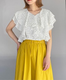 PICCIN | ラッフルカラードットブラウス(シャツ/ブラウス)