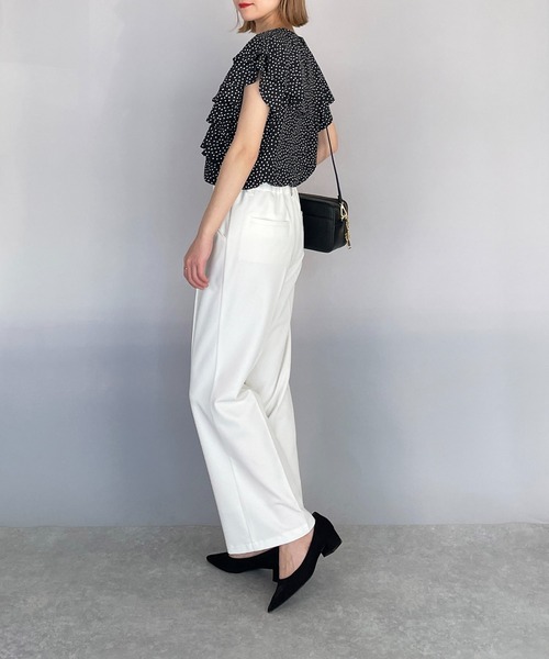 PICCIN（ピッチン）の「ラッフルカラードットブラウス（シャツ/ブラウス・レディース・ネイビー/オフホワイト/ブラック・M）」の22枚目の写真