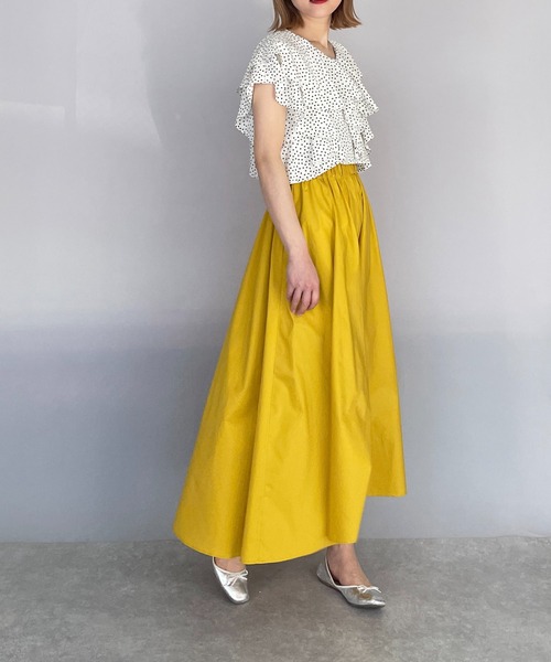 PICCIN（ピッチン）の「ラッフルカラードットブラウス（シャツ/ブラウス・レディース・ネイビー/オフホワイト/ブラック・M）」の12枚目の写真