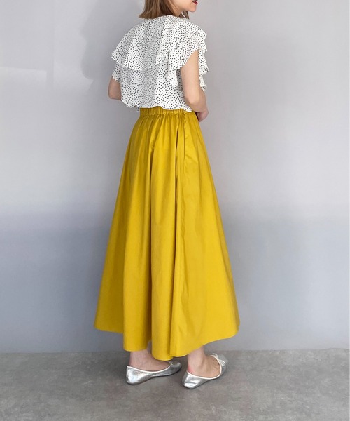 PICCIN（ピッチン）の「ラッフルカラードットブラウス（シャツ/ブラウス・レディース・ネイビー/オフホワイト/ブラック・M）」の13枚目の写真