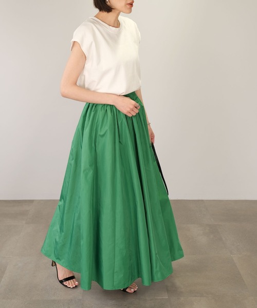 ＡＮＤＪ（アンドジェイ）の「タフタマキシフレアスカート（スカート・レディース・ブラック/ピンク/イエロー系その他/ブルー/グリーン・M）」の6枚目の写真