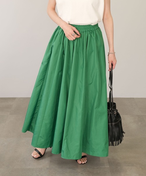 ＡＮＤＪ（アンドジェイ）の「タフタマキシフレアスカート（スカート・レディース・ブラック/ピンク/イエロー系その他/ブルー/グリーン・M）」の7枚目の写真