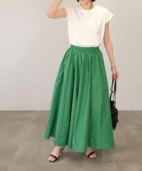 ＡＮＤＪ（アンドジェイ）の「タフタマキシフレアスカート（スカート・レディース・ブラック/ピンク/イエロー系その他/ブルー/グリーン・M）」の8枚目の写真