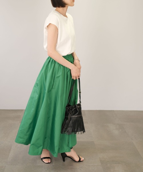 ＡＮＤＪ（アンドジェイ）の「タフタマキシフレアスカート（スカート・レディース・ブラック/ピンク/イエロー系その他/ブルー/グリーン・M）」の9枚目の写真