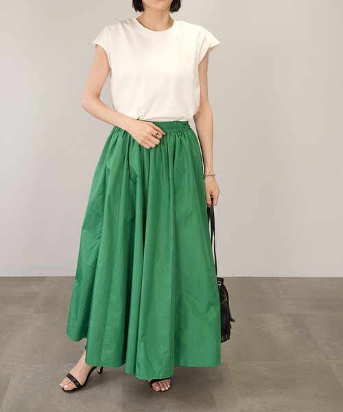 ＡＮＤＪ（アンドジェイ）の「タフタマキシフレアスカート（スカート・レディース・ブラック/ピンク/イエロー系その他/ブルー/グリーン・M）」の11枚目の写真