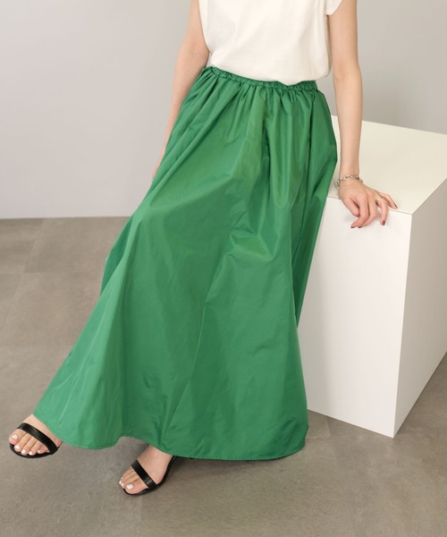 ＡＮＤＪ（アンドジェイ）の「タフタマキシフレアスカート（スカート・レディース・ブラック/ピンク/イエロー系その他/ブルー/グリーン・M）」の12枚目の写真