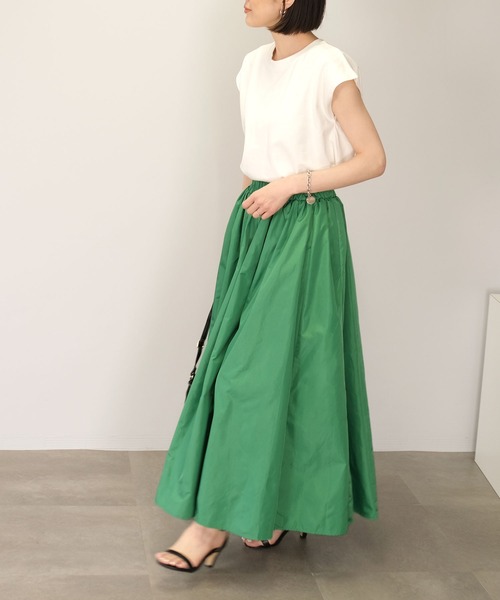 ＡＮＤＪ（アンドジェイ）の「タフタマキシフレアスカート（スカート・レディース・ブラック/ピンク/イエロー系その他/ブルー/グリーン・M）」の13枚目の写真