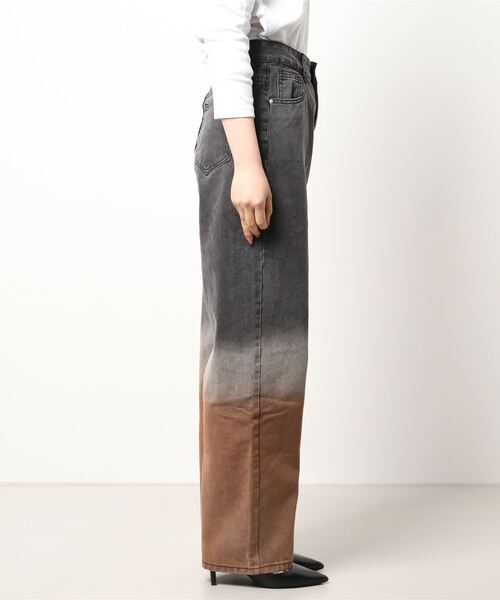Settimissimo(セッティミッシモ)の「ハイウエストグラデーションブラックデニムパンツ(デニムパンツ・レディース・ブラック・S/M)」の2枚目の写真