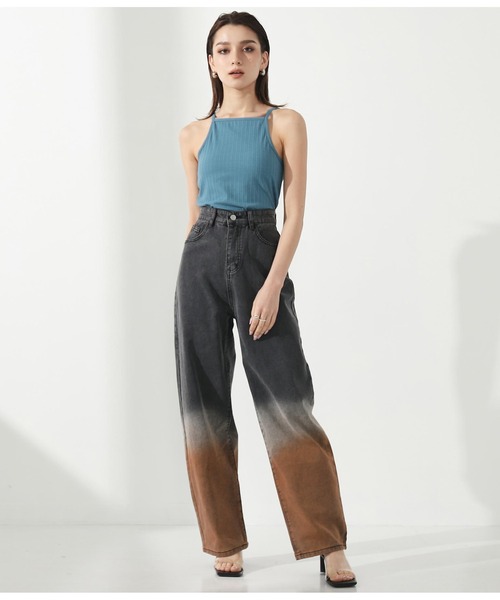 Settimissimo(セッティミッシモ)の「ハイウエストグラデーションブラックデニムパンツ(デニムパンツ・レディース・ブラック・S/M)」の7枚目の写真