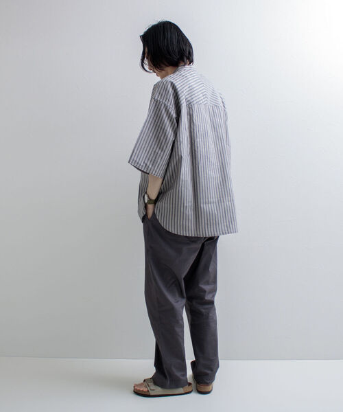 GLOSTER（グロスター）の「【GLOSTER/グロスター】Vintage Stripe ビッグシャツ ショートスリーブ（シャツ/ブラウス・メンズ・ホワイト系その他/グレー系その他/ベージュ系その他・MEDIUM/LARGE）」の17枚目の写真