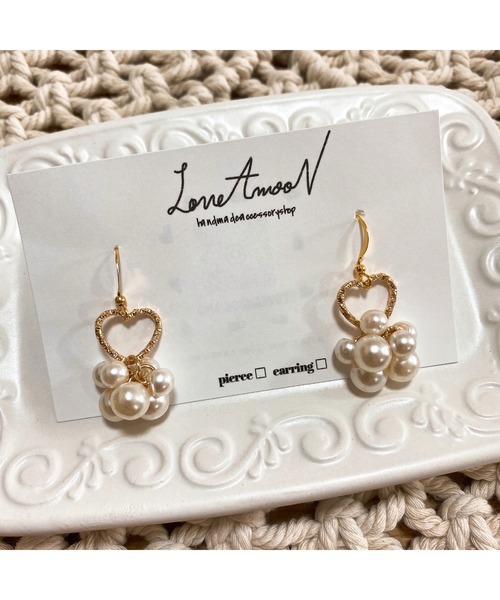 tone(トーン)の「【LoveAmooN】LoveLove (MA)(ピアス(両耳用)・レディース・ゴールド・FREE)」の3枚目の写真