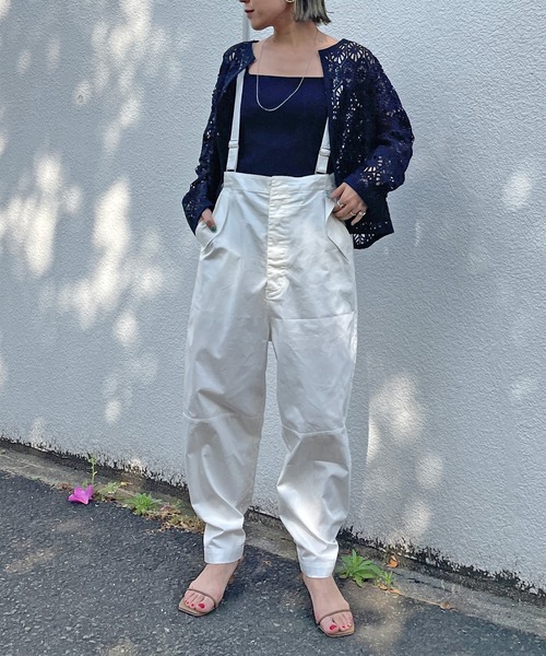 Omekashi（オメカシ）の「カラーサスペンダーパンツ（その他パンツ・レディース・ブラック/オフホワイト/ピンク・FREE）」の11枚目の写真