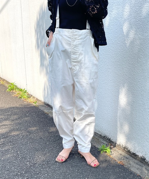 Omekashi（オメカシ）の「カラーサスペンダーパンツ（その他パンツ・レディース・ブラック/オフホワイト/ピンク・FREE）」の7枚目の写真