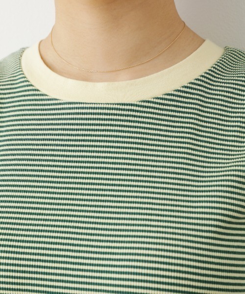 RODEO CROWNS WIDE BOWL（ロデオクラウンズワイドボウル）の「配色リブボーダータンクトップ（タンクトップ・レディース・ブラウン系その他/グリーン系その他・FREE）」の3枚目の写真