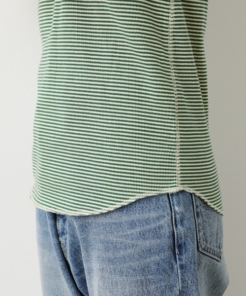 RODEO CROWNS WIDE BOWL（ロデオクラウンズワイドボウル）の「配色リブボーダータンクトップ（タンクトップ・レディース・ブラウン系その他/グリーン系その他・FREE）」の5枚目の写真