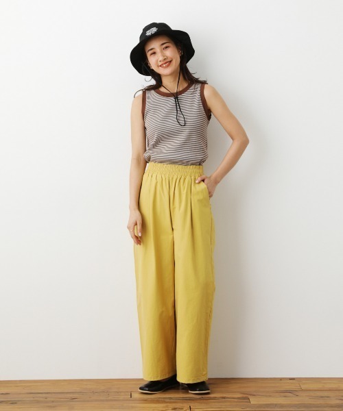 RODEO CROWNS WIDE BOWL（ロデオクラウンズワイドボウル）の「配色リブボーダータンクトップ（タンクトップ・レディース・ブラウン系その他/グリーン系その他・FREE）」の7枚目の写真