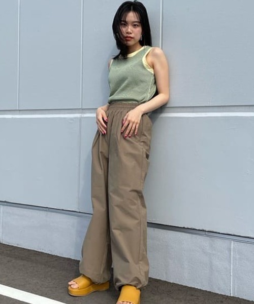 RODEO CROWNS WIDE BOWL（ロデオクラウンズワイドボウル）の「配色リブボーダータンクトップ（タンクトップ・レディース・ブラウン系その他/グリーン系その他・FREE）」の21枚目の写真