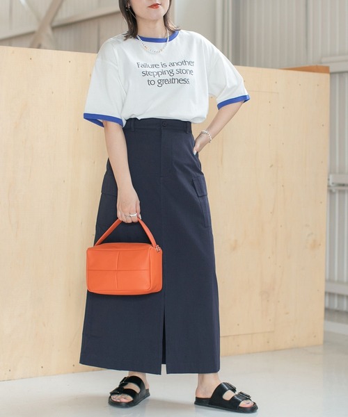 PAGEBOY(ページボーイ)の「PAGEBOYLIM/リンガーロゴT(Tシャツ/カットソー・レディース・オフホワイト/グレー/ベージュ・FREE)」の9枚目の写真