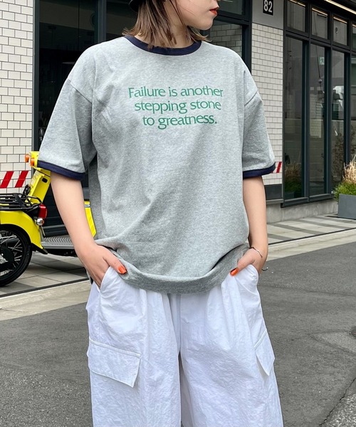 PAGEBOY(ページボーイ)の「PAGEBOYLIM/リンガーロゴT(Tシャツ/カットソー・レディース・オフホワイト/グレー/ベージュ・FREE)」の12枚目の写真