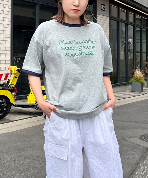 PAGEBOY(ページボーイ)の「PAGEBOYLIM/リンガーロゴT(Tシャツ/カットソー・レディース・オフホワイト/グレー/ベージュ・FREE)」の14枚目の写真