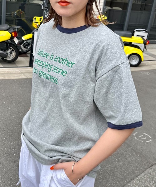 PAGEBOY(ページボーイ)の「PAGEBOYLIM/リンガーロゴT(Tシャツ/カットソー・レディース・オフホワイト/グレー/ベージュ・FREE)」の15枚目の写真