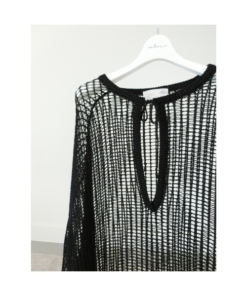 ulu（ウル）の「Low gauge loose silhouette pullover（その他トップス・レディース・ブラック・FREE）」の4枚目の写真