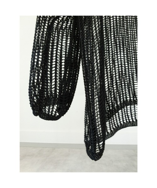 ulu（ウル）の「Low gauge loose silhouette pullover（その他トップス・レディース・ブラック・FREE）」の5枚目の写真