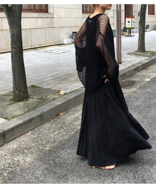 ulu（ウル）の「Low gauge loose silhouette pullover（その他トップス・レディース・ブラック・FREE）」の9枚目の写真