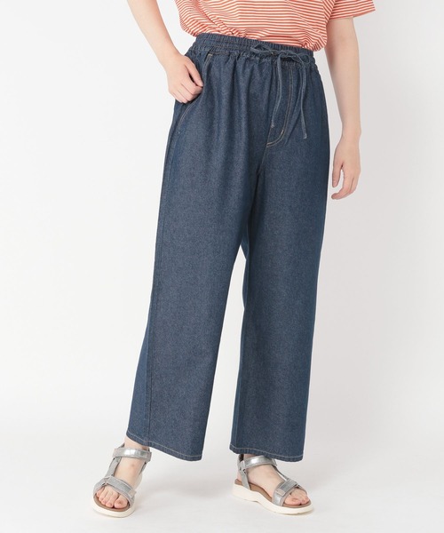 studio CLIP（スタディオクリップ）の「イージーストレートデニムパンツ（デニムパンツ・レディース・ブラック/ライトブルー/インディゴブルー・PF/MEDIUM/X-LARGE/XXX-LARGE/LARGE/XX-LARGE）」の3枚目の写真